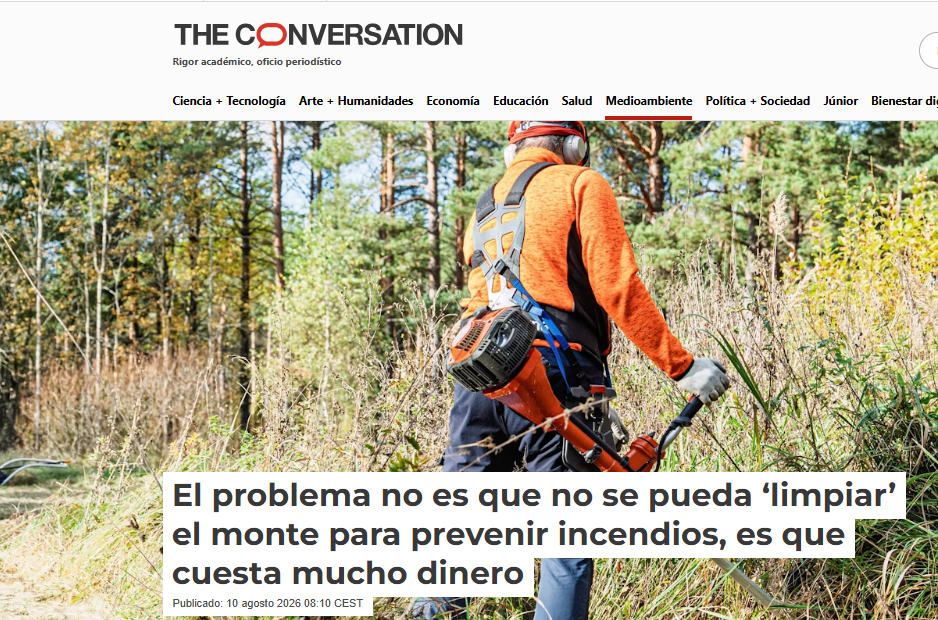 Limpiar el monte cuesta mucho dinero